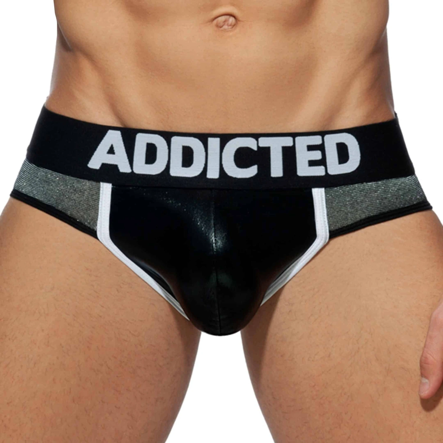 Jock Strap Mini Stripes Noir - Argent
