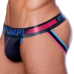 Jock Strap Play Noir - Rose Fuchsia