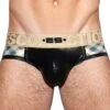 Jock Strap Squares Gold Noir