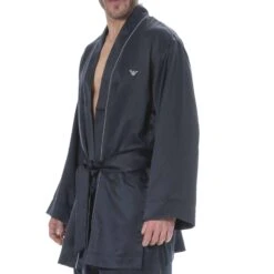 Kimono Satin Deluxe Bleu Marine