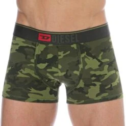 Lot De 2 Boxers Camouflage Coton Noir - Kaki
