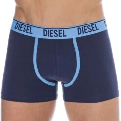 Lot De 2 Boxers Contrast Coton Bleu Marine - Bleu Ciel