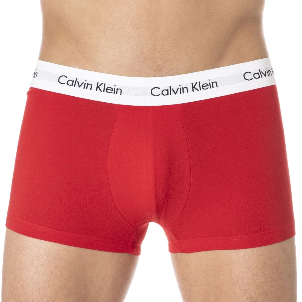 Lot De 3 Boxers Cotton Stretch Bleu - Blanc - Rouge â Image 3