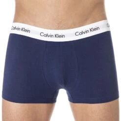 Lot De 3 Boxers Cotton Stretch Bleu - Blanc - Rouge