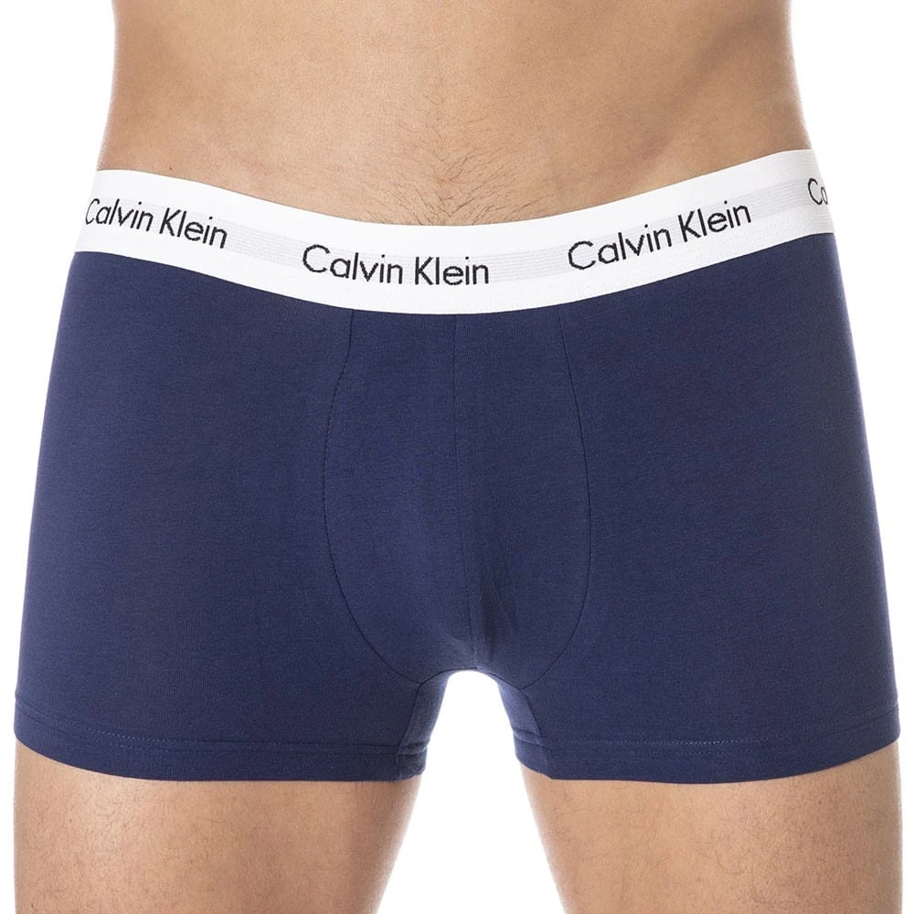 Lot De 3 Boxers Cotton Stretch Bleu - Blanc - Rouge