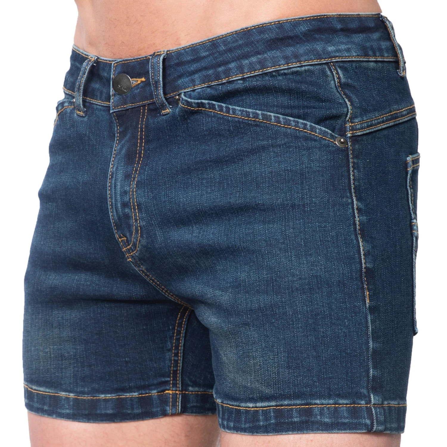 Mini Short Jeans Original Super Push-Up Bleu Marine â Image 2