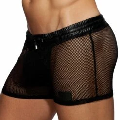 Short C-Through Mesh Noir