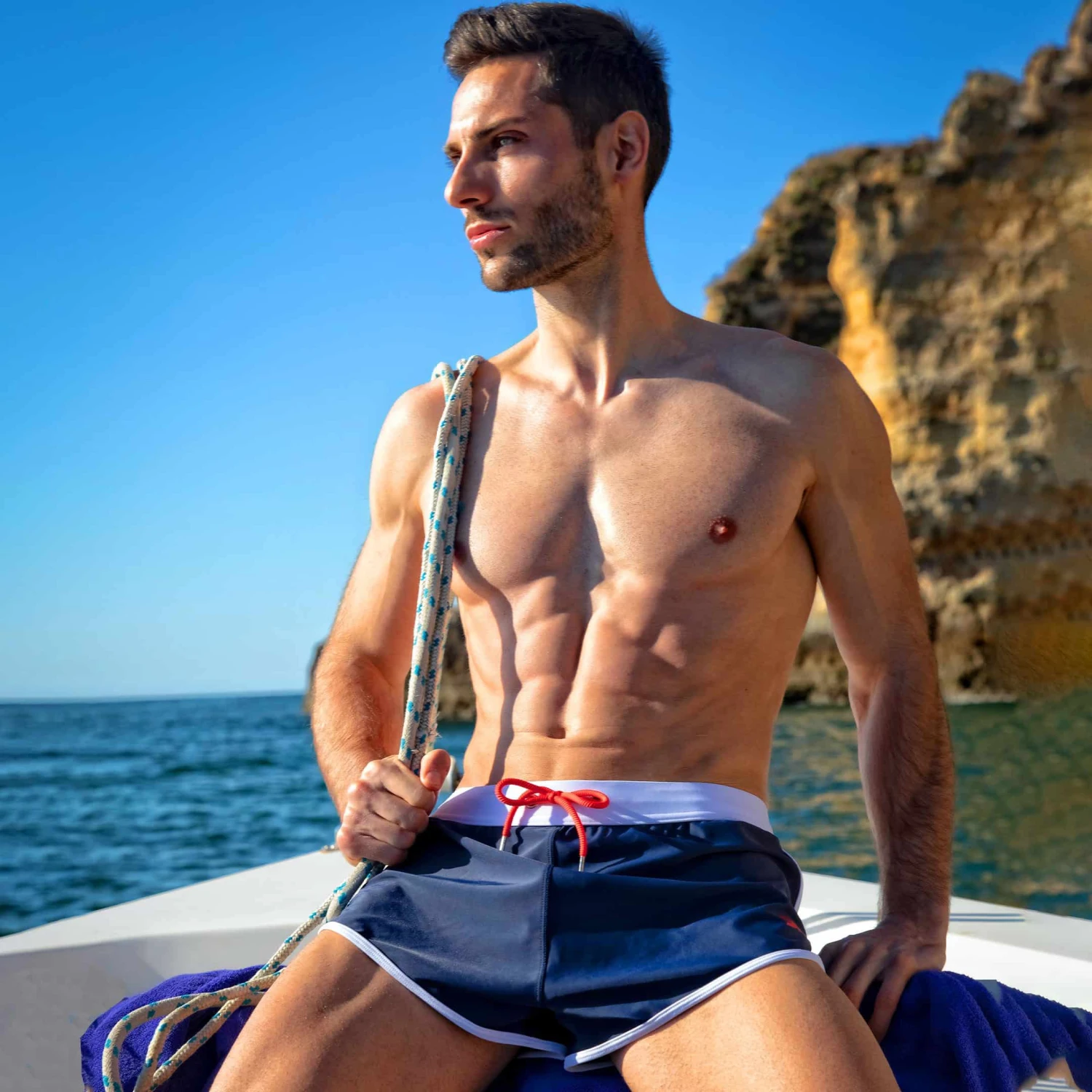 Short De Bain Bleu Marine â Image 5