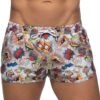 Short De Bain Comic Blanc