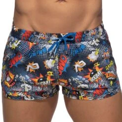 Short De Bain Comic Bleu Marine