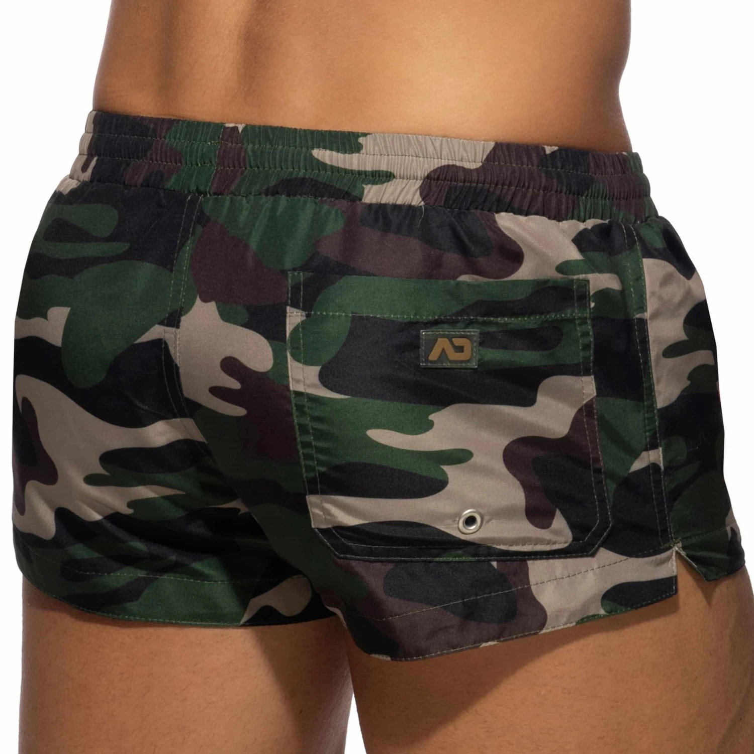 Short De Bain Court Camouflage Kaki â Image 2