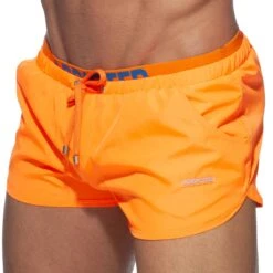 Short De Bain Double Waistband Orange