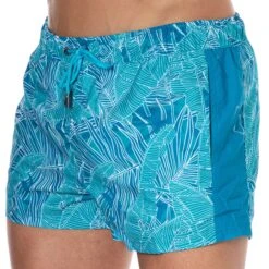 Short De Bain Eucalyptus Bleu