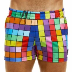 Short De Bain Inclusive Multicolore