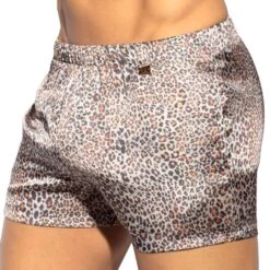 Short Lounge Satin Léopard