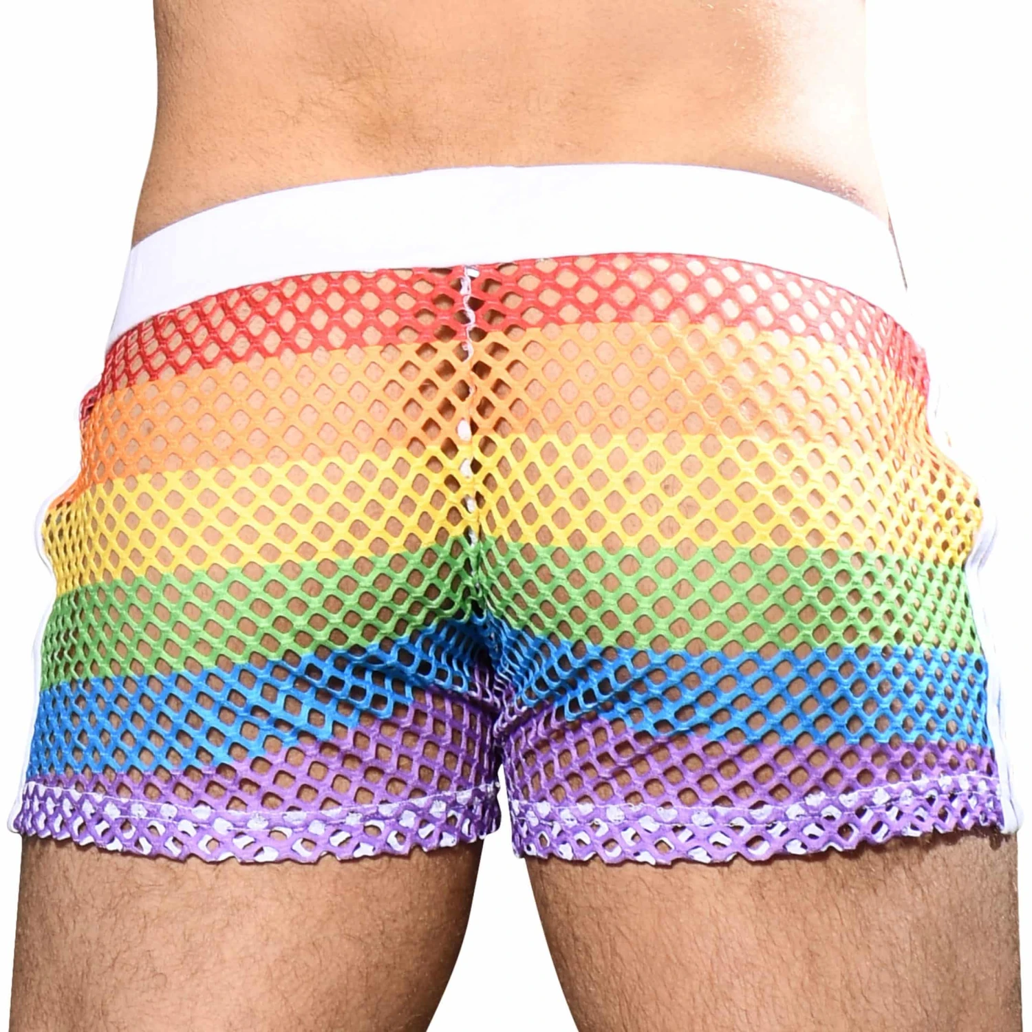 Short Stripe Mesh Pride Arc-en-ciel â Image 4