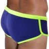 Shorty De Bain Bleu Marine - Jaune Fluo