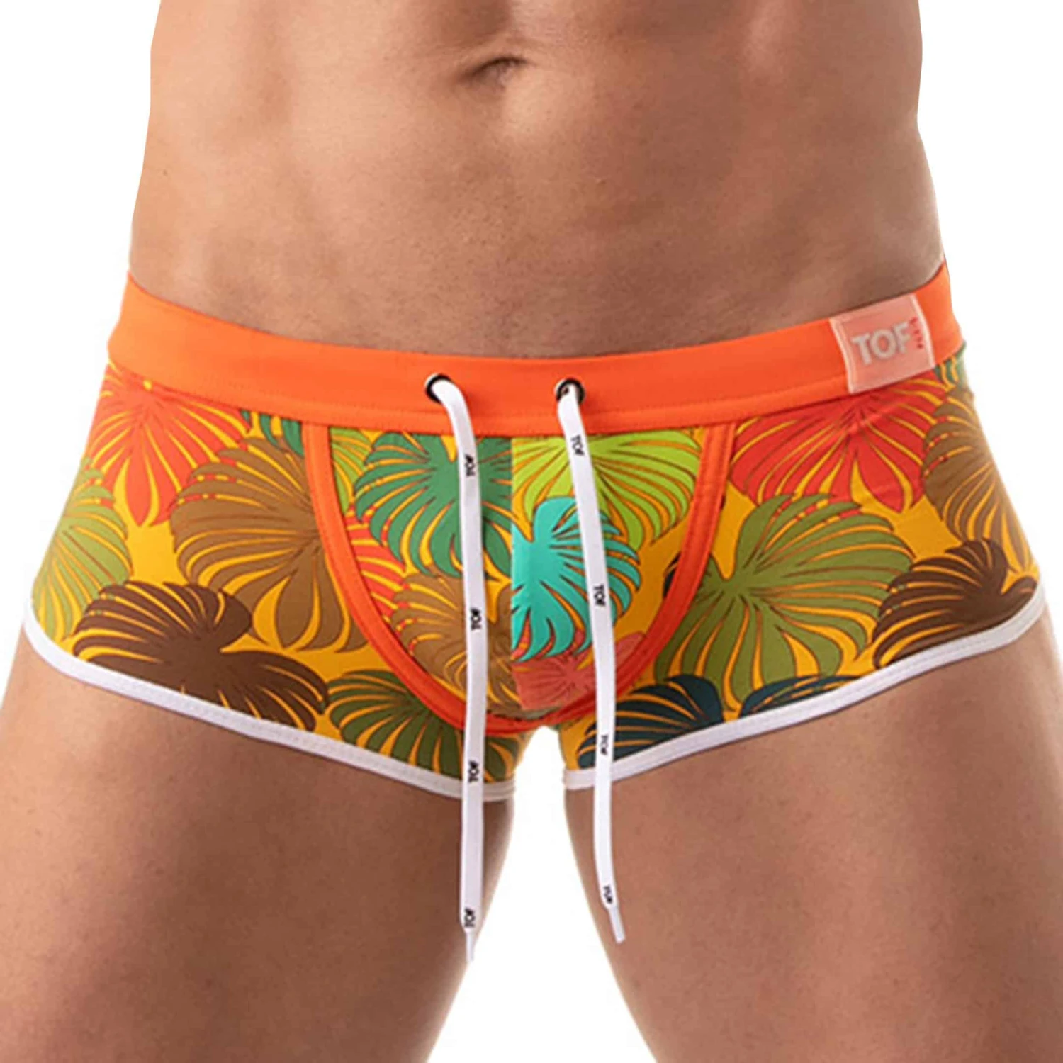 Shorty De Bain Floral Jaune