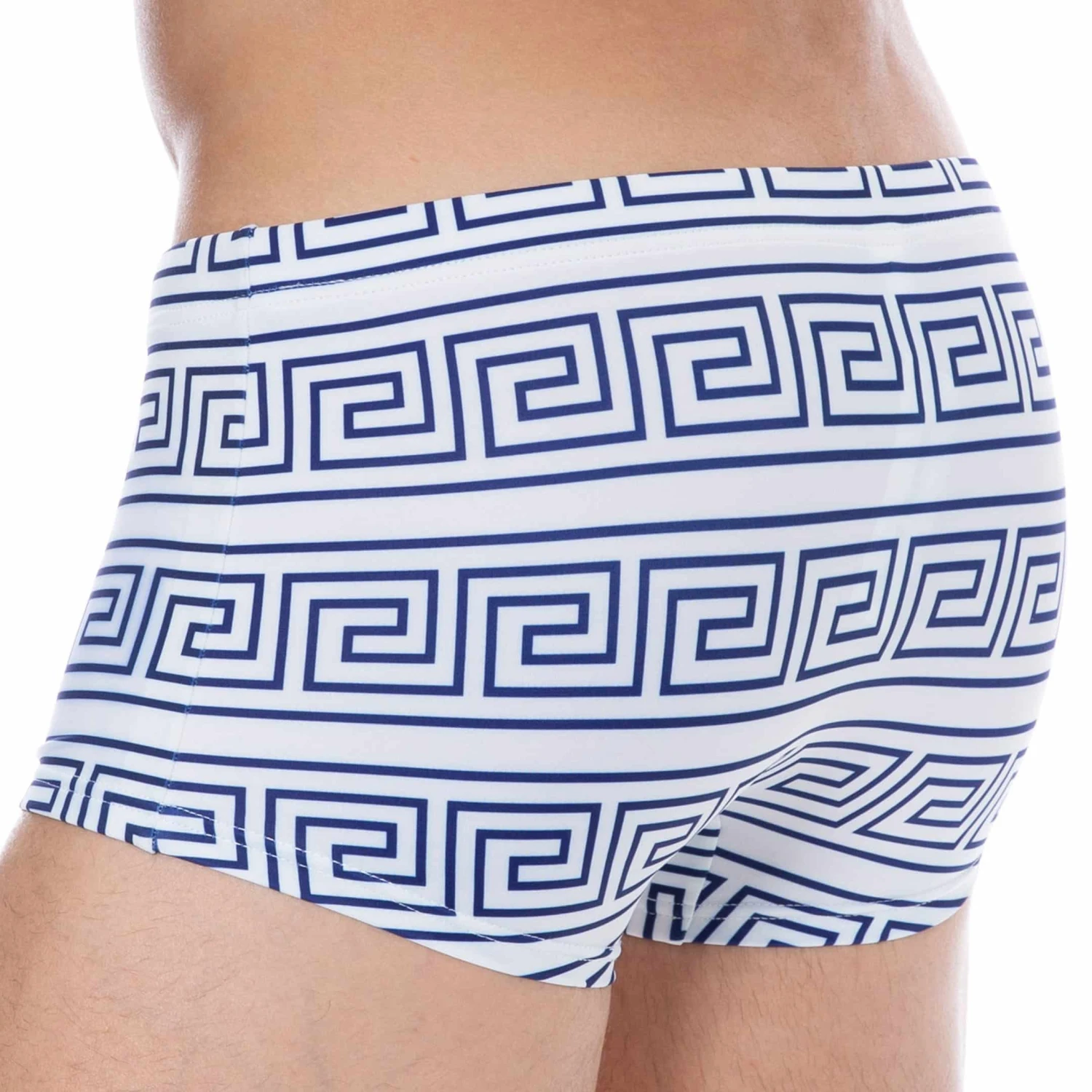 Shorty De Bain Greek Frame Blanc - Bleu â Image 2