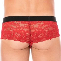 Shorty Dentelle Rouge