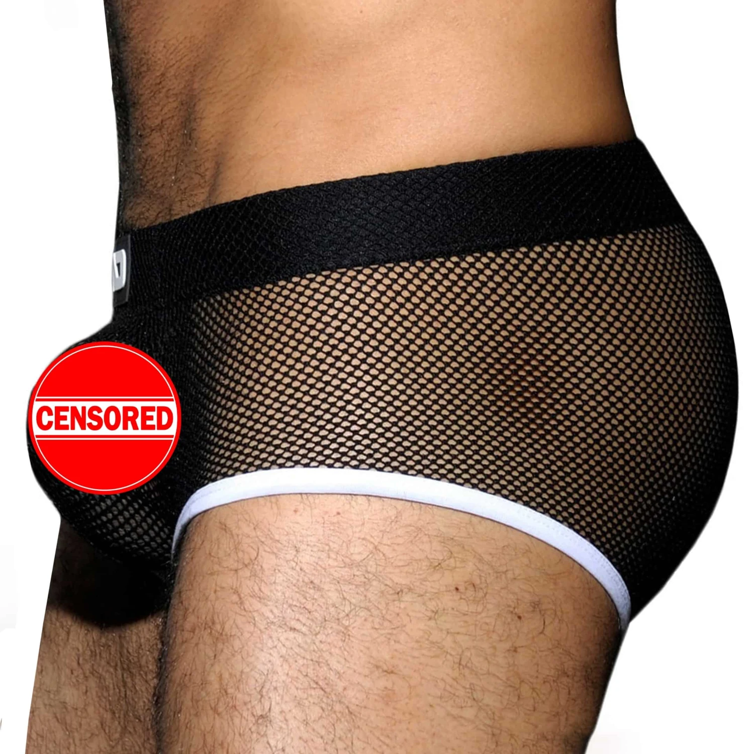 Shorty Mesh Fetish Noir - Blanc