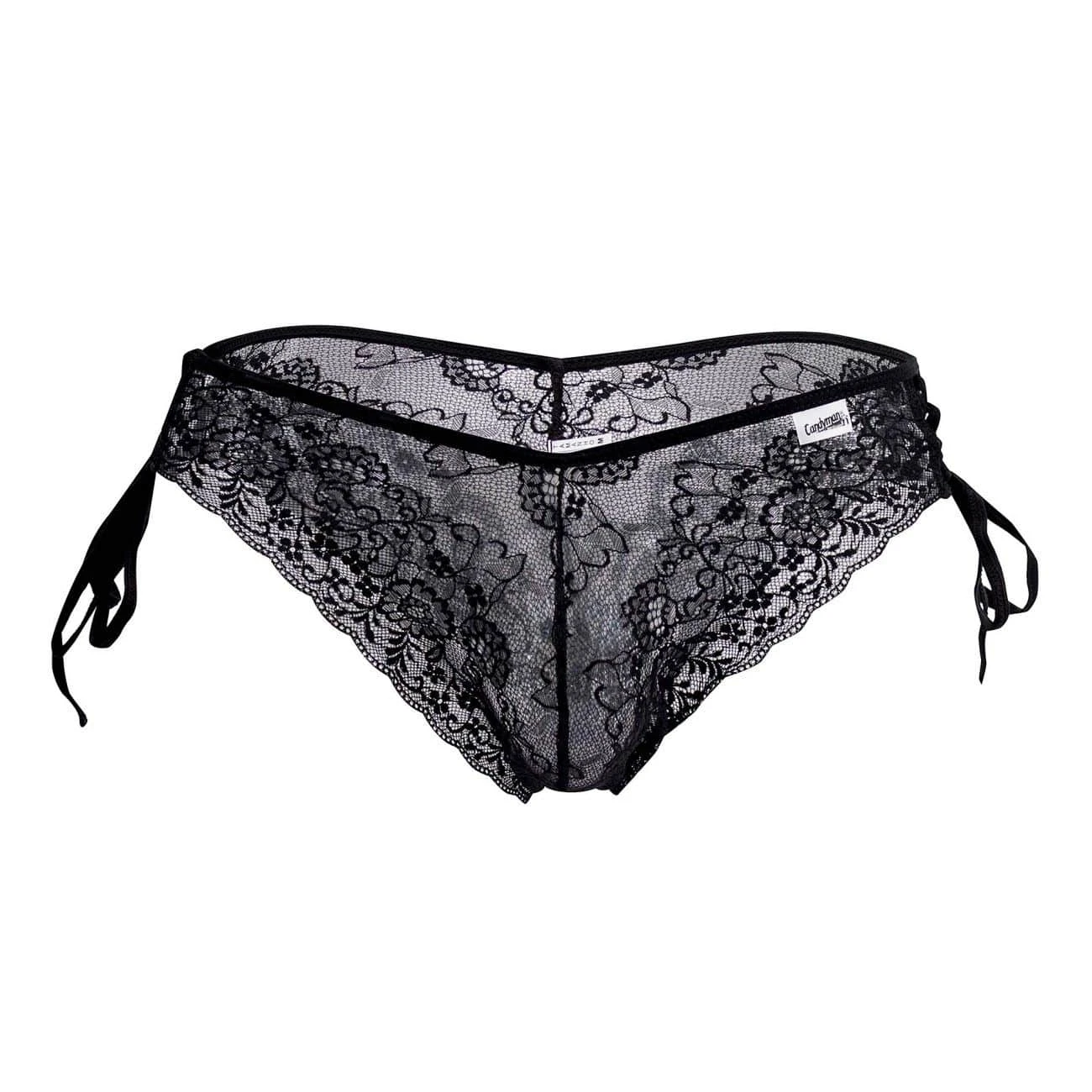 Slip Bikini Dentelle Et Lacets Noir â Image 3