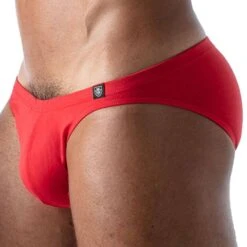 Slip Bikini French Coton Rouge