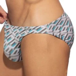 Slip Bikini Imprimé AD Bleu
