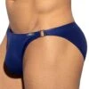Slip Bikini Shiny Recycled Rib Bleu Marine