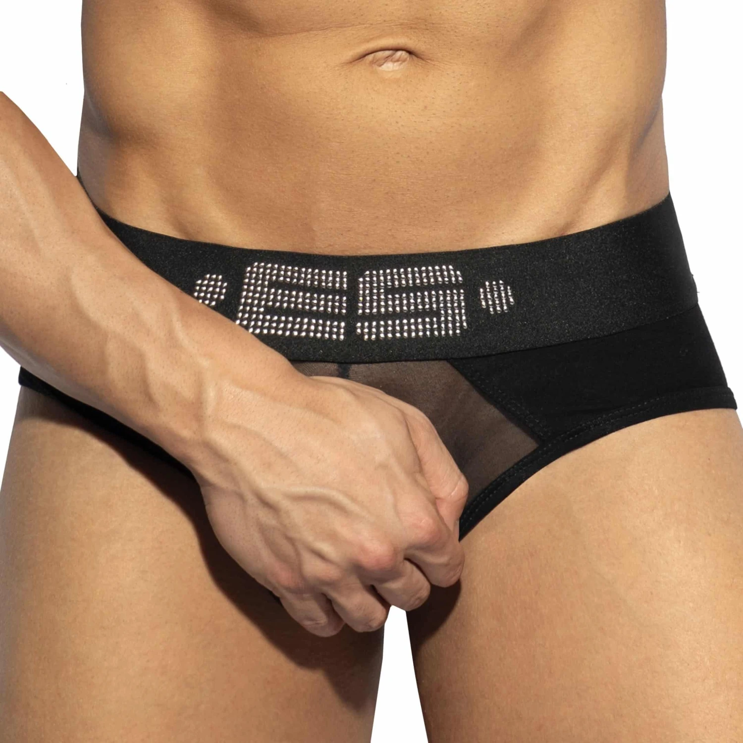 Slip C-Through Strass Noir â Image 3