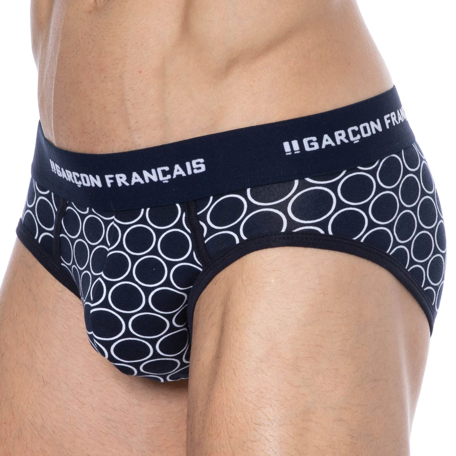 Slip Cercle Coton Bleu Marine