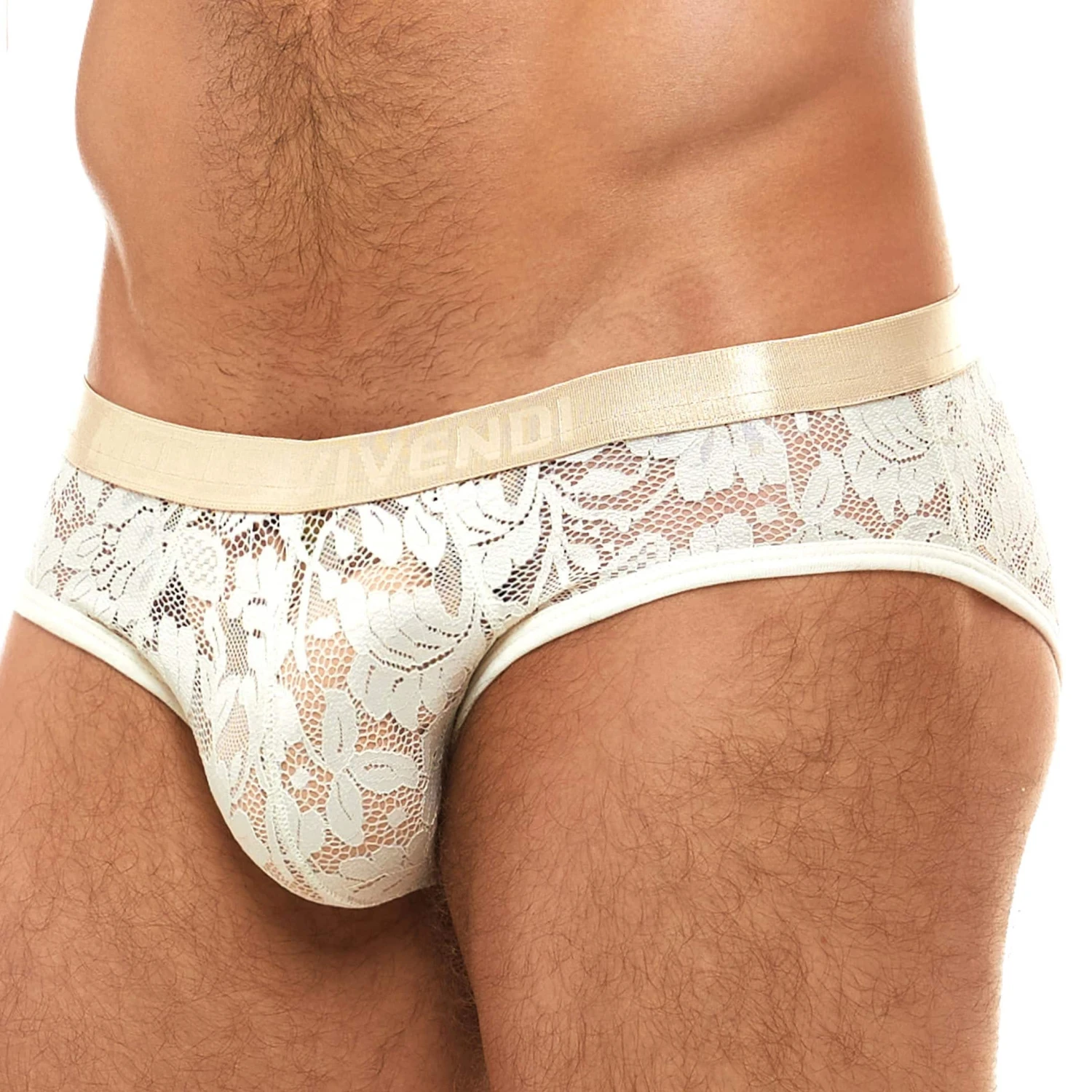 Slip Classique Dentelle Florale Ivoire