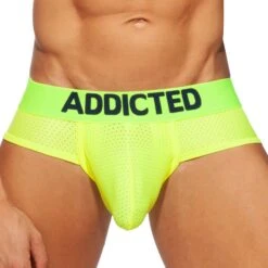 Slip Cockring Mesh Neon Jaune Fluo