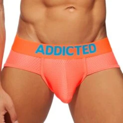 Slip Cockring Mesh Neon Orange Fluo