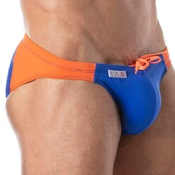 Slip De Bain Bikini Holidays Bleu - Orange