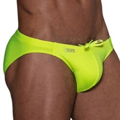 Slip De Bain Bikini Neon Jaune Fluo