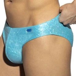 Slip De Bain Glitter Bleu Turquoise