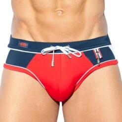 Slip De Bain Sport Rouge