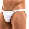 Slip De Bain Tanga Bodybuilding Blanc