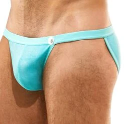 Slip De Bain Tanga Pur Velours Menthe
