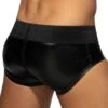 Slip Front And Back Zip Rub Cockring Noir