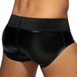Slip Front And Back Zip Rub Cockring Noir