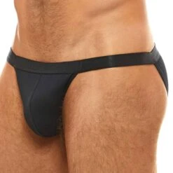 Slip Tanga Antibactérien Noir