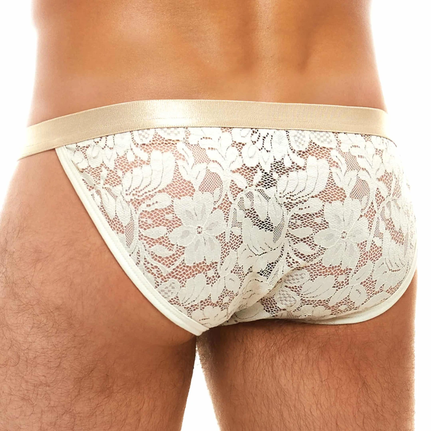 Slip Tanga Dentelle Florale Ivoire â Image 2