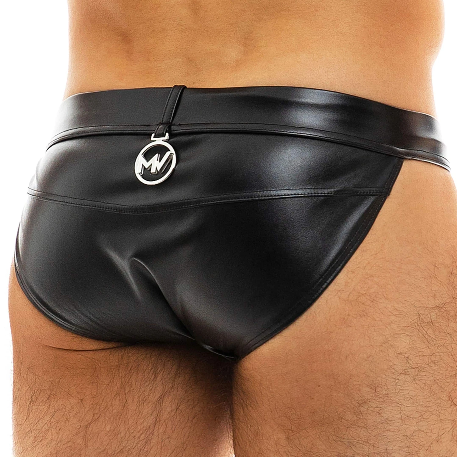 Slip Tanga Leather Simili-Cuir Noir â Image 2