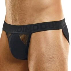 Slip Tanga Mesh Noir