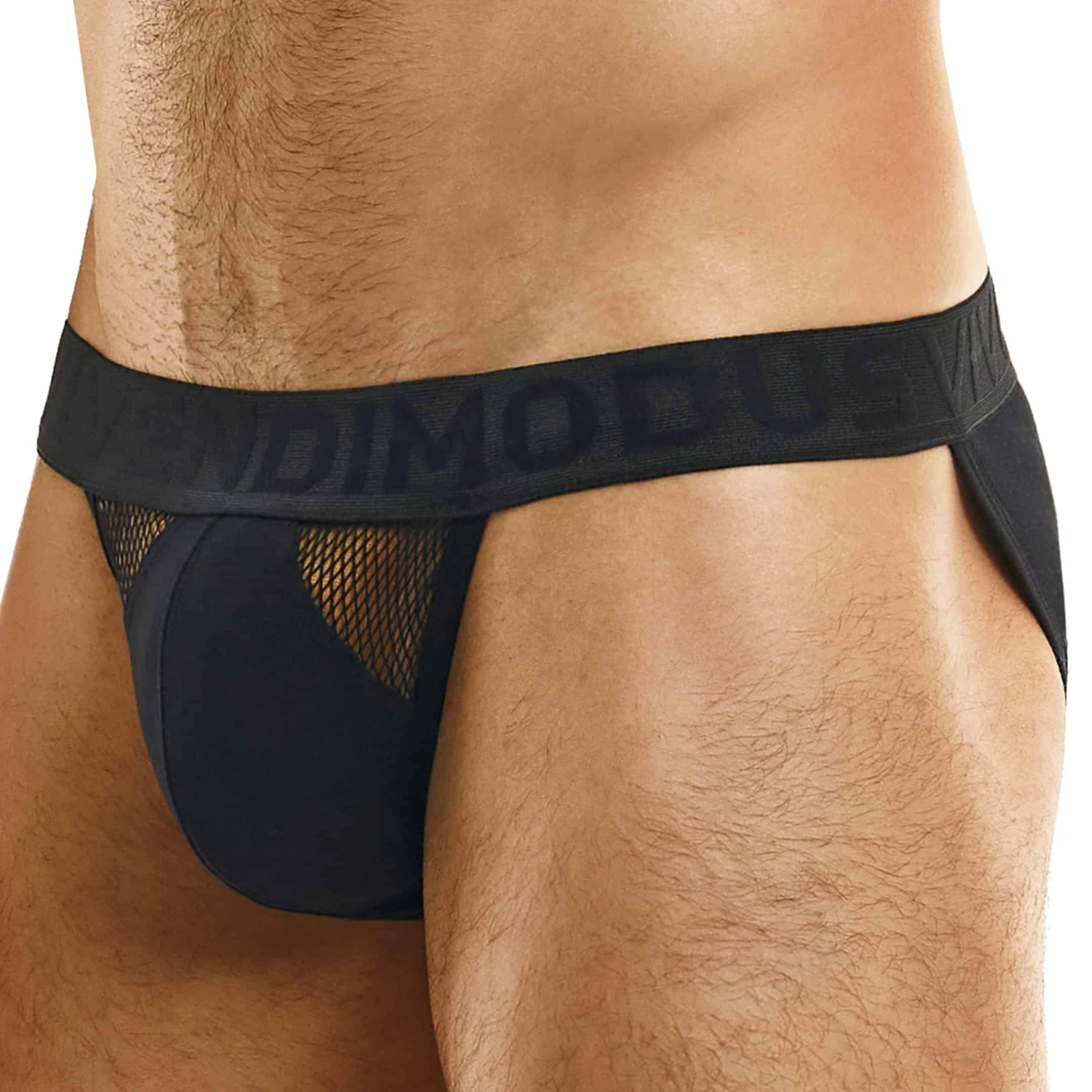Slip Tanga Mesh Noir