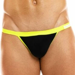 Slip Tanga Mini Peace Microfibre Noir