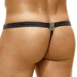 String Ficelle Latex Noir