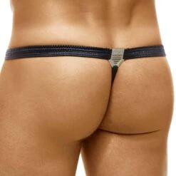 String Leather Simili-Cuir Noir